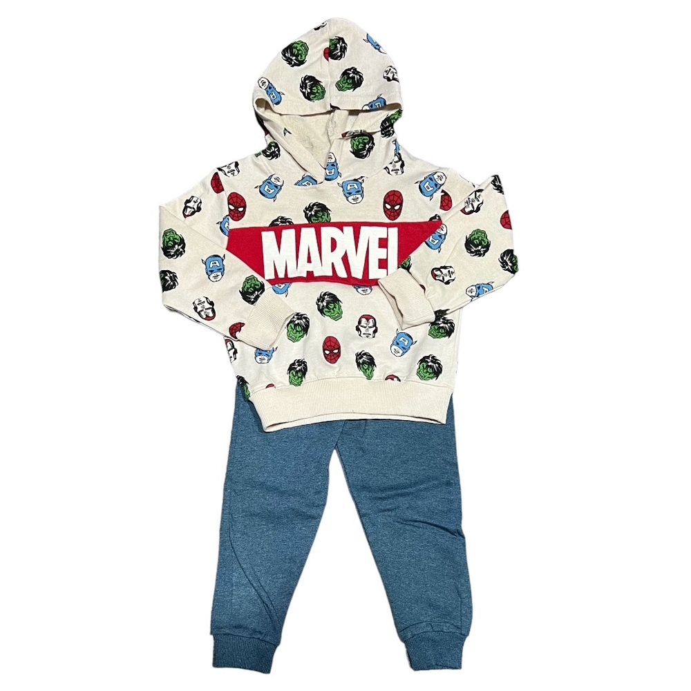 Marvel Superheroes Hoodie & Joggers Pants Matching Set Toddler Kids 3T